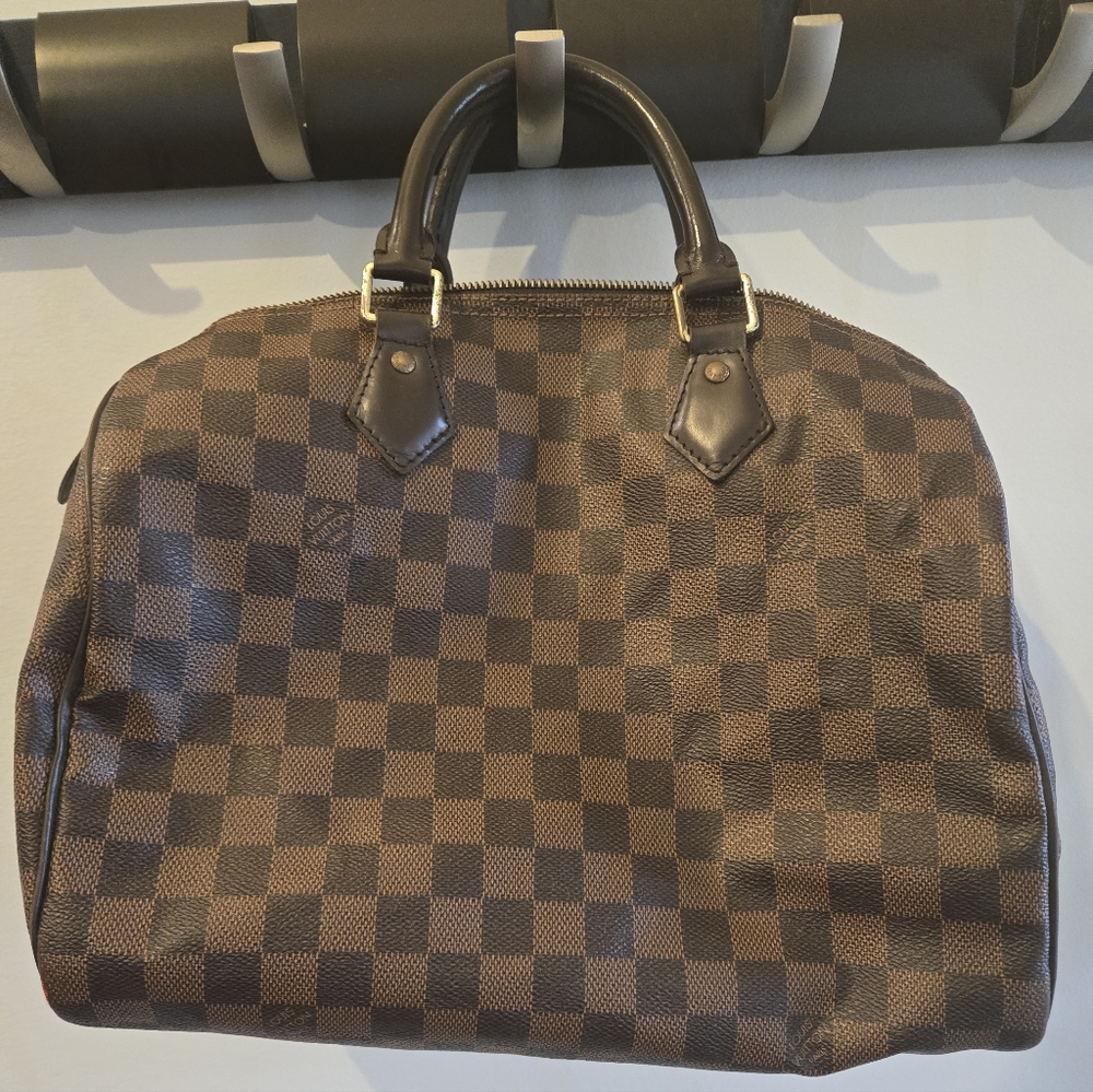 Louis Vuitton Brown Damier Speedy Tote Size 30 - Picture 5 of 16